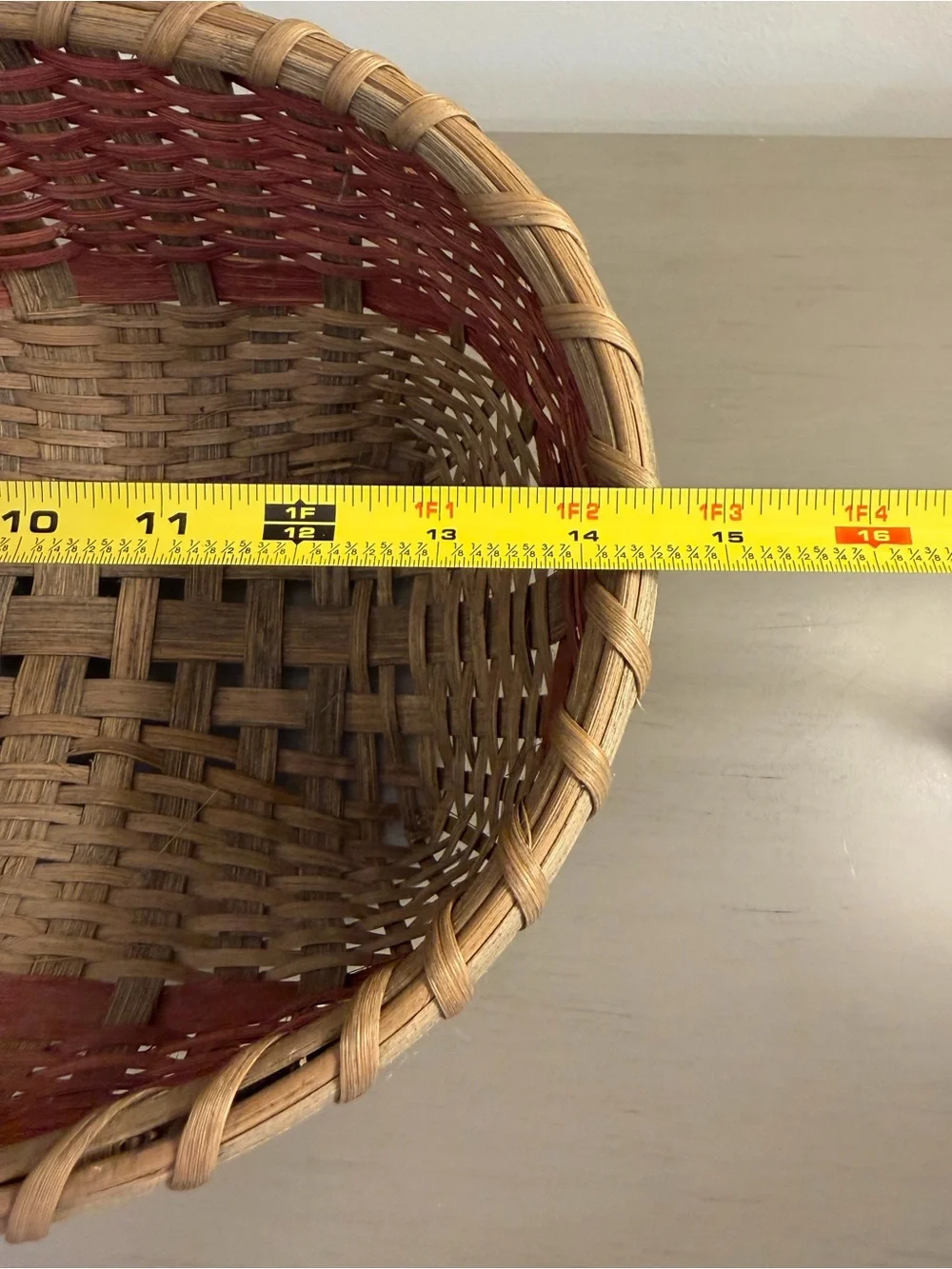 Handwoven Wicker Egg Gathering Storage Basket Oval Woven Sculpted Bottom